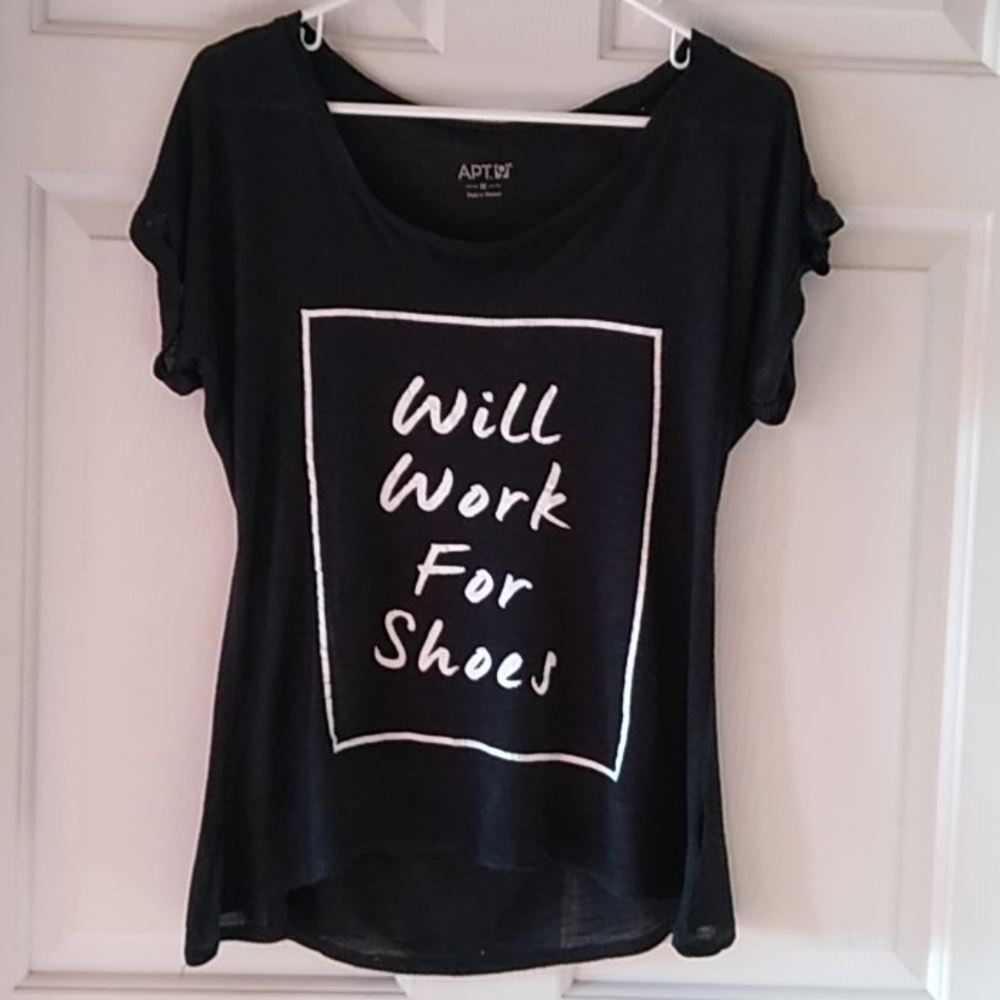 Black T-shirt Will Work for Shoes